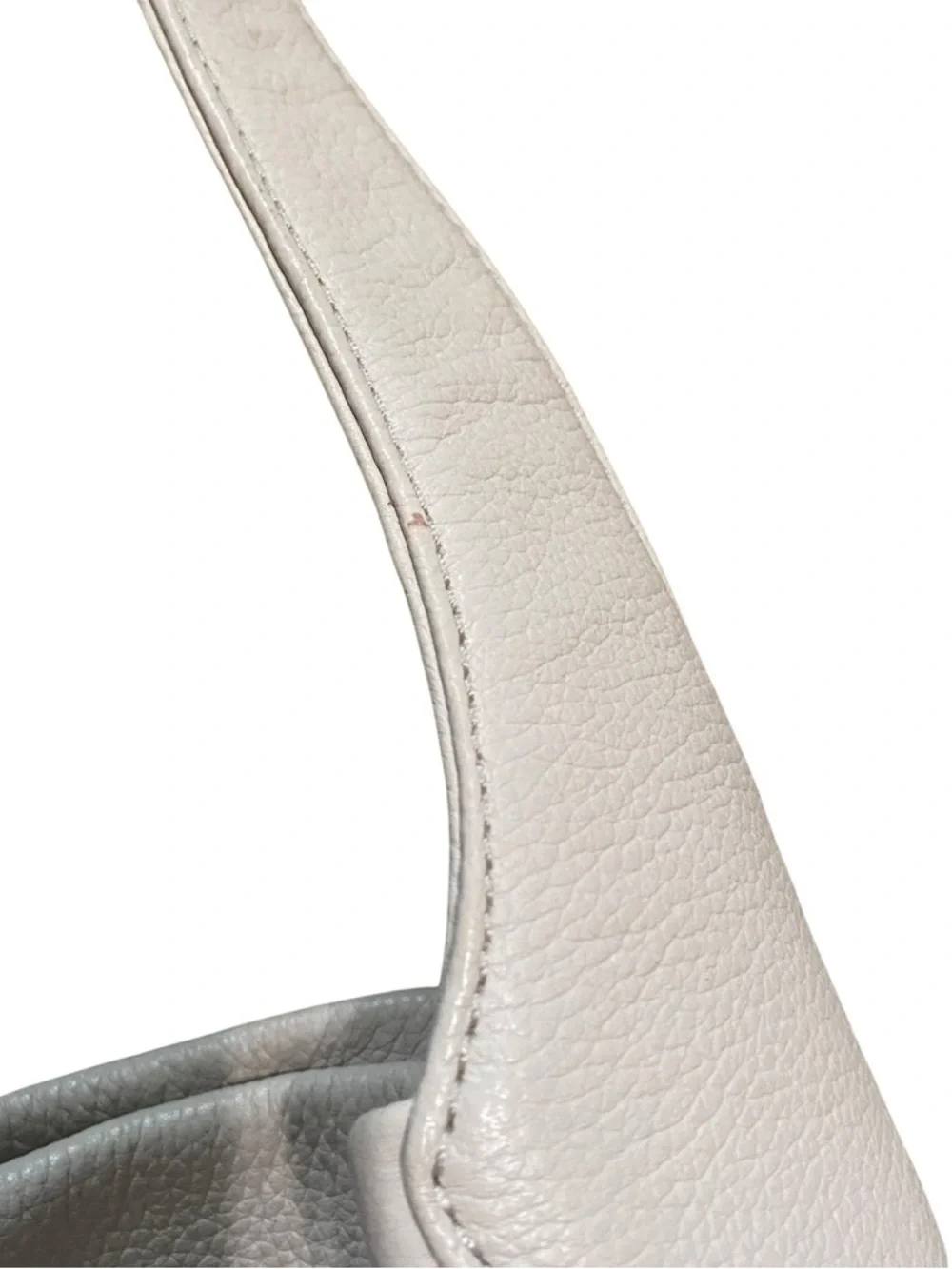 Dooney & Bourke Bone Beige Pebbled Leather Reversible Lock Hobo Shoulder Bag